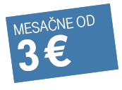 Mesačne od 3 EUR