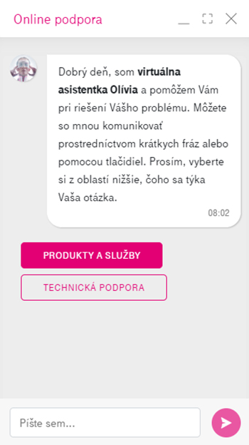 Preposlanie faktury z chatu